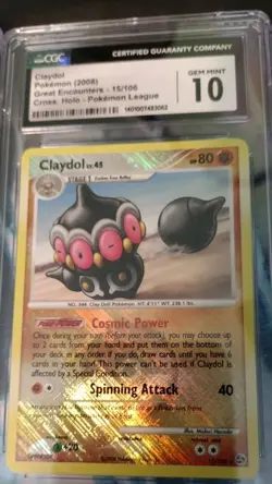 2008 Pokemon Diamond & Pearl Great Encounters #15 Claydol-Holo CGC 10 Gem Mint - Image 1