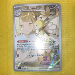 Pokemon TCG Lillie’s Ribombee 164/159 Sv09 Journey Together IR Full Art Holo - Image 1