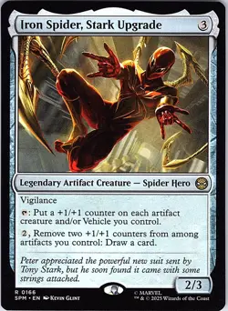 Magic The Gathering MTG 166 TCG Iron Spider, Stark Upgrade Marvel's Spider-Man N - Image 1