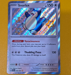 Pokemon TCG Snorlax 202/091 SV: Paldean Fates Full Art Holo Shiny Rare 150 HP - Image 1