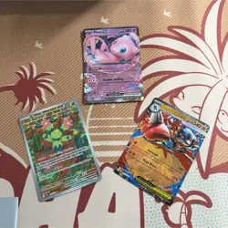 Pokemon TCG Holo Full Art Lot 3: Mew ex 151/165, Mega Lucario ex 077/132 - Image 1