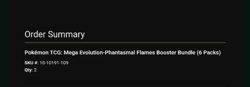 Pokemon Mega Evolution Phantasmal Flames Booster Bundle - Presale - Image 2