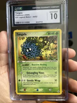 2006 Pokemon EX Legend Maker 44 Tangela CGC 10 GEM MINT - Image 1