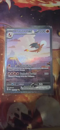 Pokemon TCG Charizard ex 199/165 SV 151 Special Illustration Rare Holo Full Art - Image 1