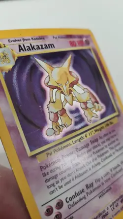 Pokemon TCG Alakazam 1/102 Base Set Holo Rare English LP/MP - Image 2