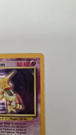Pokemon TCG Alakazam 1/102 Base Set Holo Rare English LP/MP - Image 4