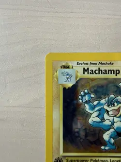 Pokemon TCG Machamp 8/102 Base Set Holo Rare 1st Edition 1999 - English - Image 2