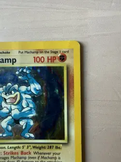 Pokemon TCG Machamp 8/102 Base Set Holo Rare 1st Edition 1999 - English - Image 3
