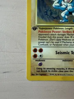 Pokemon TCG Machamp 8/102 Base Set Holo Rare 1st Edition 1999 - English - Image 5