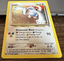 Lugia 9/111 Neo Genesis Holo Rare Unlimited English Pokemon TCG 2000 90HP NM - Image 1