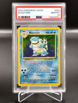 🍀Pokemon PSA 10 Blastoise 003/034 CLB Classic Collection ENGLISH bgs graad🍀 - Image 1