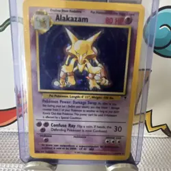 Pokemon TCG Base Set Alakazam 1/102 Holo Rare 80 HP English 1999 WOTC - Image 1