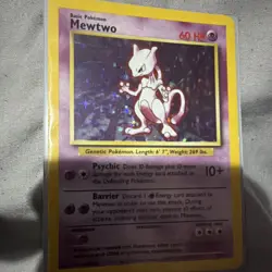 Nintendo Pokemon TCG Base Set Mewtwo 10/102 Holo Rare English 1999 - Image 2