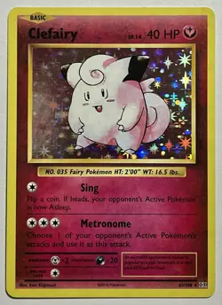 Clefairy 63/108 (MP) Holo Rare XY Series: Evolutions 2016 Pokemon Card TCG - Image 1