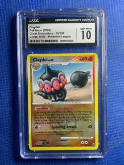 2008 Pokemon Great Encounters Claydol Cross Holo #15/106 CGC 10 - Image 1