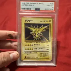 Pokemon Holo Rare Zapdos #145 | PSA 10 Gem Mint | Japanese Base Set 1996 - Image 2