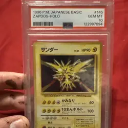 Pokemon Holo Rare Zapdos #145 | PSA 10 Gem Mint | Japanese Base Set 1996 - Image 3