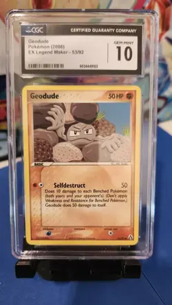 2006 POKEMON EX LEGEND MAKER #53/92 GEODUDE CGC 10 - Image 1