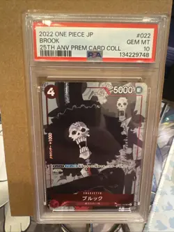 2022 ONE PIECE JAPANESE 25TH ANNIVERSARY PREMIUM CARD COLLECTION BROOK PSA 10 - Image 1