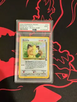 2000 PSA 9 Meowth Holo Game Boy Black Star Promo #10 MINT WOTC Pokemon - Image 1