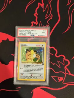 2000 PSA 9 Meowth Holo Game Boy Black Star Promo #10 MINT WOTC Pokemon - Image 3