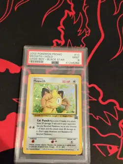 2000 PSA 9 Meowth Holo Game Boy Black Star Promo #10 MINT WOTC Pokemon - Image 5