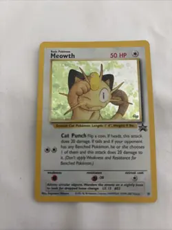 Pokemon TCG Meowth Black Star Promo 10 Holo Rare Card 2000 Game Boy - Image 4