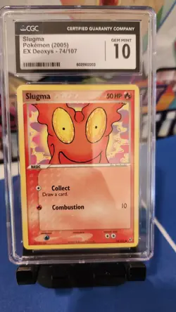 Slugma #74/107 EX Deoxys 2005 Pokemon - CGC 10 Mint+ - Image 1