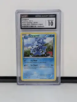 2011 Pokemon Noble Victories Cryogonal 32/101 Cross Holo League CGC 10 Graded - Image 1