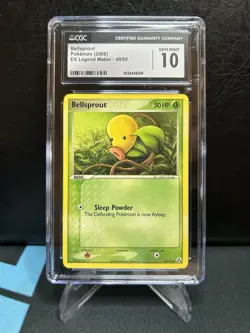 BELLSPROUT 2006 Pokemon EX Legend Maker 49/92 - CGC 10 GEM MINT - Image 1