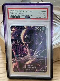 2025 ONE PIECE ST18-004 ZORO JUUROU OP12 LEGACY OF THE MASTER SP PSA 10 - Image 1