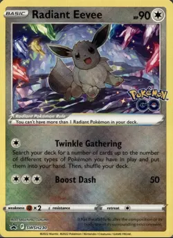 Radiant Eevee SWSH230 Holo Promo Sword & Shield Promo Pokemon Near Mint - Image 1