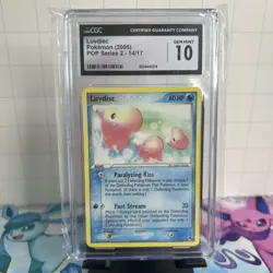 Luvdisc 14/17 - POP SERIES 2 Pokemon Card promo CGC Gem Mint 10 2005 - Image 1