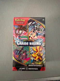 Pokemon TCG Mega Evolution Chaos Rising Booster Bundle 6 Packs English Sealed - Image 1
