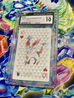 Pokemon CGC 10 Sylveon Playing Cards (2013) JPN X Deck 10 Hearts - Image 1