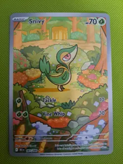 Pokemon TCG Snivy Card 087/086 Sv: Black Bolt Special Illustration Rare Holo - Image 1