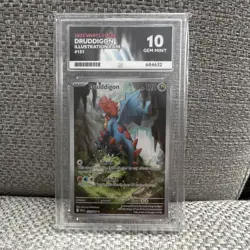 Ace Grading 10 2025 Pokemon TCG White Flare Druddigon Illustration Rare #151/086 - Image 1