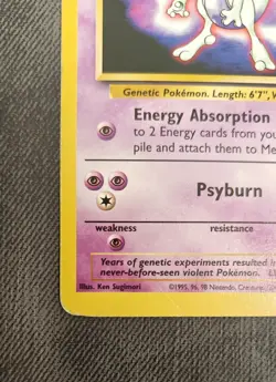 Pokemon Mewtwo #3 The First Movie Promo Holo WOTC 1999 Black Star Promo - MP - Image 2
