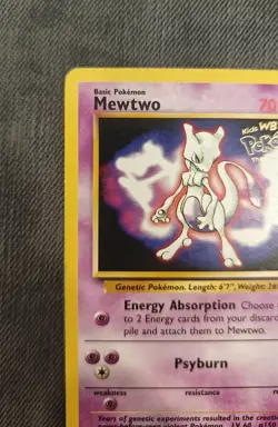 Pokemon Mewtwo #3 The First Movie Promo Holo WOTC 1999 Black Star Promo - MP - Image 5