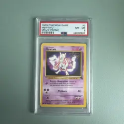 Pokemon TCG Mewtwo #3 Black Star Promo the First Movie 1999 PSA 8 - Image 1