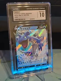 🔥 Pokemon Lapras V 031/190 Japanese Shiny Star V 2020 - CGC 10 GEM MINT 🔥 - Image 1