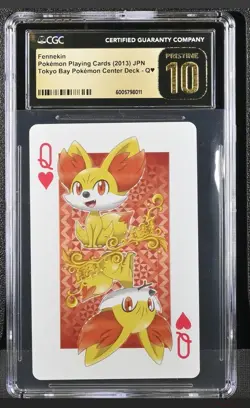 Tokyo Bay Pokemon Center Deck Q Fennekin 2013 JPN CGC 10 Pristine‼ POP 1 - Image 1
