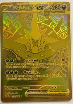 Mega Darkrai EX 120/084 Hyper Rare Gold Full Art Holo Pokemon TCG English 2026 - Image 1