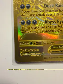 Mega Darkrai EX 120/084 Hyper Rare Gold Full Art Holo Pokemon TCG English 2026 - Image 3