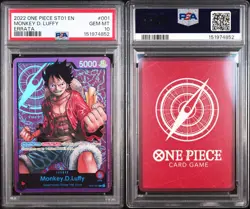 MONKEY D LUFFY PSA 10 ST01 001 ONE PIECE TCG 2022 ENGLISH ERRATA - Image 2