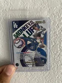 Monkey D. Luffy One Piece Dodgers Collab Promo Card Exclusive SEALED ⚾ - Image 1
