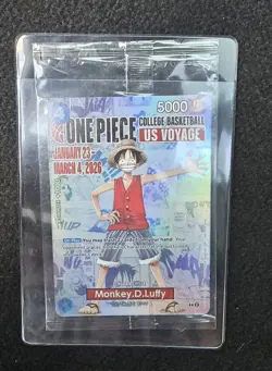 One Piece Monkey D. Luffy College Basketball US Voyage Promo P-055 SEALED - Image 1