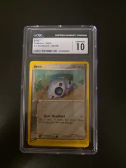 CGC 10 GEM MINT Aron 56/100 EX Sandstorm Vintage 2003 Pokemon Card - Image 1