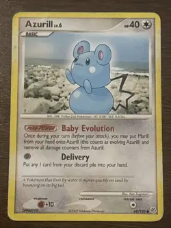 Pokemon TCG Azurill 69/130 Diamond and Pearl Regular Common MP - Image 1