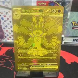 Mega Lucario EX Hyper Gold Rare - 188/132 Pokemon Card Mega Evolution MINT - Image 2